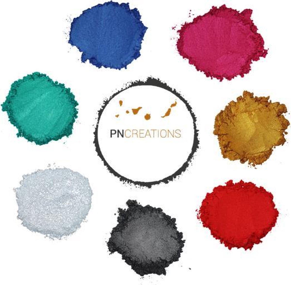 PNCreations Pigmentpoeder Essential Color Mix| Kleurpoeder | 7 Kleuren | Epoxy | Zeep Maken | Giethars | Hars | Verftoevoeging