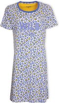 Irresistible Dames Nachthemd - 100% Katoen - Blauw - Maat M