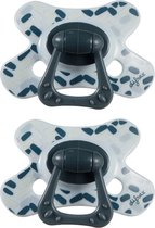 Difrax Fopspeen 12+ Maanden Natural - Winter/Blauw - 2 stuks