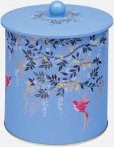 Boîte de rangement Hummingbird - Bleu clair - Rond - Étain - Ø 17 x 17 cm - Sara Miller London