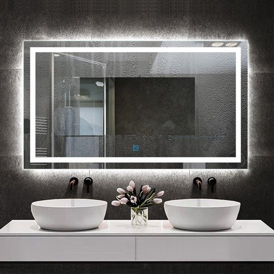 BRIGHT spiegel 70x70cm Vierkant met LED verlichting