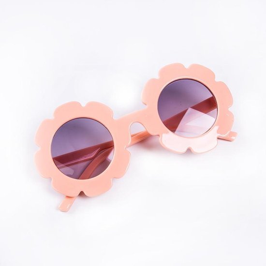 Zonnebril | Meisjes | UV 400 Bescherming | Kinder Zonnebril | Zalm/Oranje | Bloem | Meisjes Zonnebril