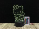 3D LED Creative Lamp Sign Hello Kitty - Complete Set