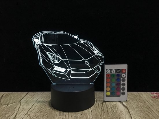 3D LED Creative Lamp Sign Auto Car - Complete Set