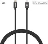 KANEX - USB-C naar Lightning -  2 Meter - DURABRAID Apple certified (Zwart)