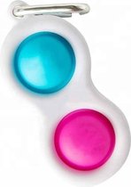 Simple Dimple - Fidget Toys - Fidget Simple Dimple roze/blauw - Stress verlagend - Fidget Speelgoed - Sleutelhanger - Simple Dimple TikTok