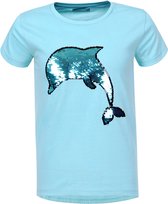Meisjes shirt dolfijn GLO-STORY maat 104 blauw
