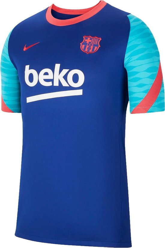 tekort Klokje bezig Nike Nike FC Barcelona Strike Sportshirt - Maat M - Mannen - blauw -  lichtblauw - rood | bol.com