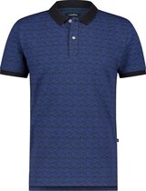 Haze&Finn Polo Korte Mouw Navy Blauw (MC15-0310 - Navy-AzurBlue3DGraphic)