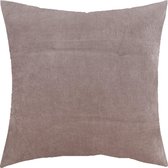 Oneiro's Luxe Sierkussen RIBBEL Velvet Taupe - 45 x 45 cm - bruin - sierkussens - Nylon - polyester - luipaard - interieur - kussens woonkamer - kussens - woonaccessoires - sierkussens groen