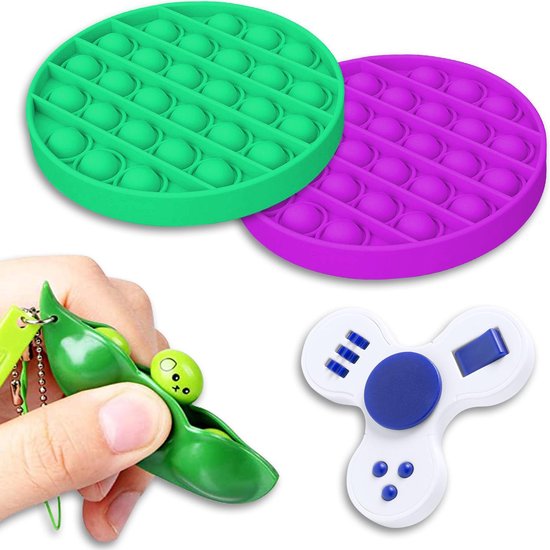 Fidget Toys Pakket Pop It Pea Popper Fidget Spinner 9390