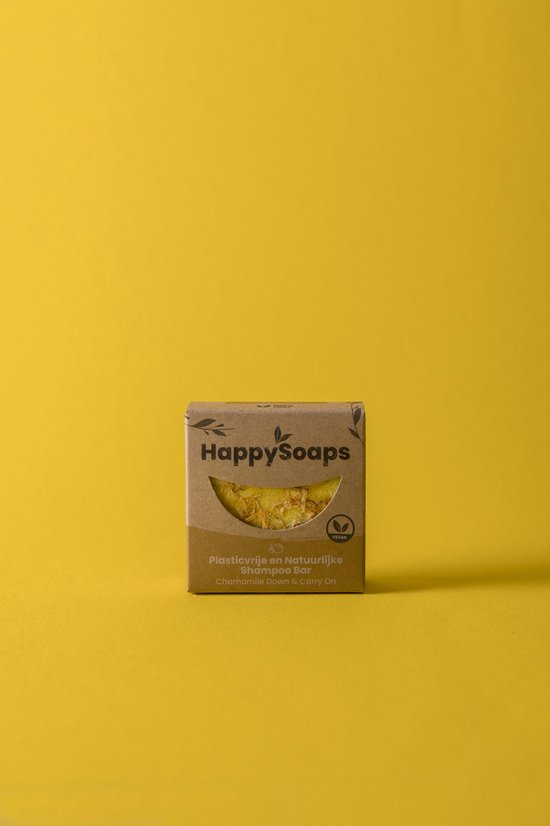 The Happy Soaps Shampoo Bar Chamomile Down & Carry on 70 gram