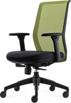 BenS 837- Ergo-4-Green Chaise de bureau ergonomique avec toutes les options de réglage - GREENGUARD GOLD - Conforme aux normes EN1335 & ARBO - Vert / Zwart