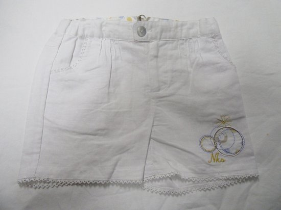 Noukie's , korte broek , short , meisjes , wit , 6 jaar  11N