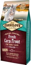 Carnilove Cat grain libre frais carpe et truite 6 kg - - Chats nourriture sèche