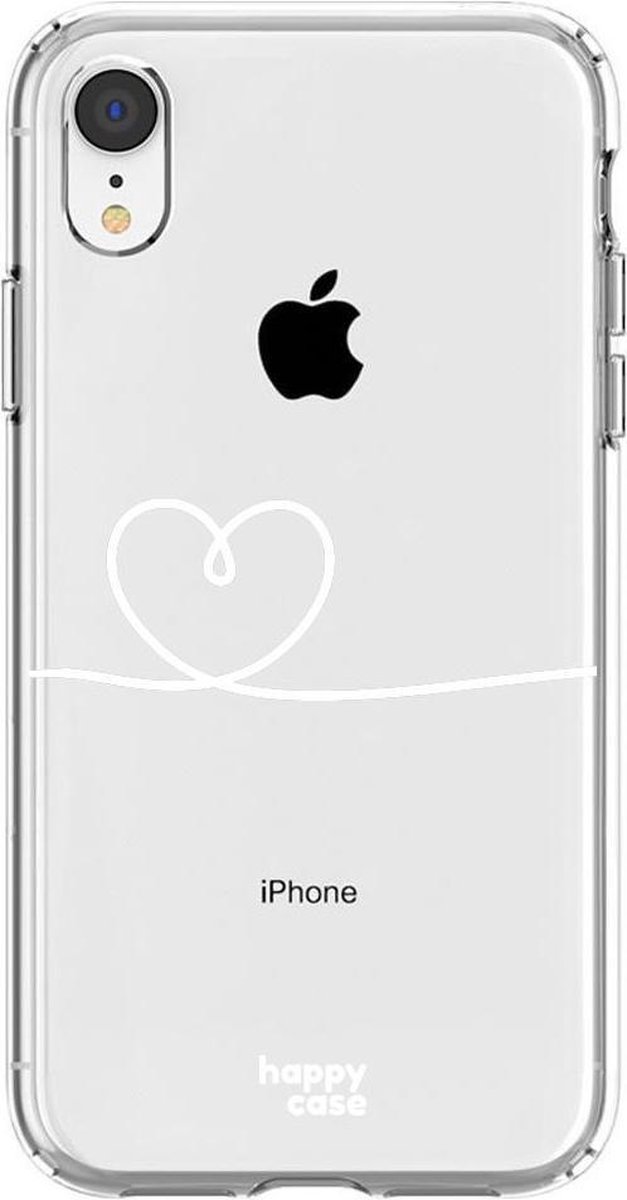 HappyCase Hoesje Flexibel TPU Hartje Print Geschikt voor Apple iPhone XR