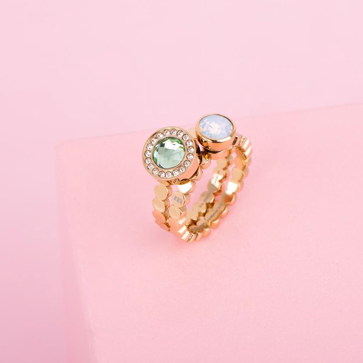 Bague Melano Twisted Wave rose femme taille 56 bol