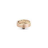 Melano twisted steen gem plate - rosegoudkleurig + picture jasper - dames