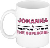 Johanna The woman, The myth the supergirl cadeau koffie mok / thee beker 300 ml