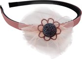 Jessidress Haarband Sterke Haar Diadeem met kleine bloem - Pastel Roze