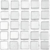 119x stuks mozaieken maken steentjes/tegels kleur grijs met formaat 5 x 5 x 2 mm