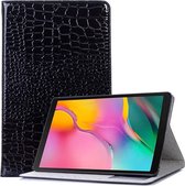 Samsung Galaxy Tab A 10.1 (2019) Hoes - Mobigear - Croco Serie - Kunstlederen Bookcase - Zwart - Hoes Geschikt Voor Samsung Galaxy Tab A 10.1 (2019)