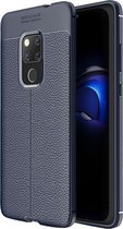 Huawei Mate 20 Hoesje - Mobigear - Luxury Serie - TPU Backcover - Marineblauw - Hoesje Geschikt Voor Huawei Mate 20