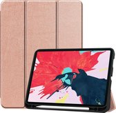 Apple iPad Pro 11 (2020) Hoes - Mobigear - Tri-Fold Pencilholder Serie - Kunstlederen Bookcase - Roségoud - Hoes Geschikt Voor Apple iPad Pro 11 (2020)