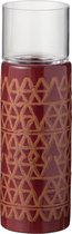J-Line Windlicht Patroon Keramiek  Bruin/Rood Large