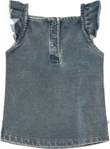 topje denim met ruches / ruffles singlet