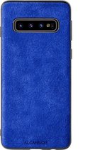 Samsung Galaxy S10 Plus Alcantara case 2020 - Blauw