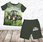 S&C Jongens kleding set trekker groen 769 - 110/116