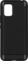 Brushed Backcover Xiaomi Mi 10 Lite hoesje - Zwart