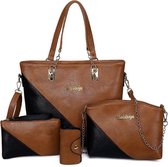 N3 Collecties 4-delelig set Hoge Kwaliteit Grote Capaciteit Vrouwen Pu Lederen Handtassen Schoudertas Luxe Crossbody Tas