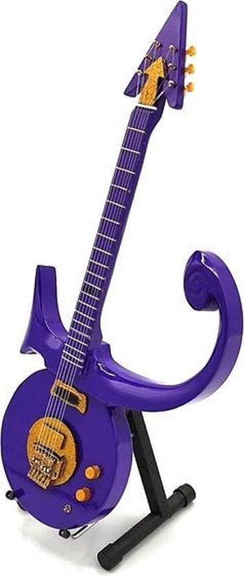 Blauwdruk spek Kauwgom Miniatuur gitaar Prince Love Symbol Paars | bol.com
