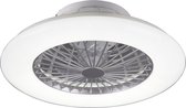 LED Plafondlamp met Ventilator - Plafondventilator - Nitron Romina - 30W - Rond - Mat Titaan - Kunststof