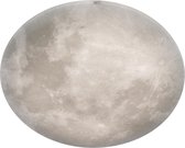 LED Plafondlamp - Nitron Maan - 40W - Warm Wit 3000K - Dimbaar - Afstandsbediening - Rond - Mat Wit