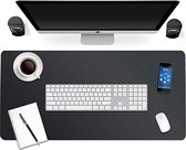 Professionele Bureau Onderlegger - Bureau Organizer - Muismat - Leer - Mousepad Gaming - Inclusief Riem en Gratis Kabelclip - 80x40