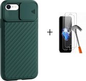 GSMNed – iPhone 7/8 Groen  – hoogwaardig siliconen Case Groen – iPhone 7/8 Groen – hoesje voor iPhone Groen – shockproof – camera bescherming – met screenprotector iPhone 7/8