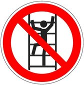 Verboden te klimmen sticker - ISO 7010 - P009 150 mm