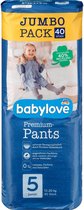 babylove Premium Pants luirbroekjes - Maat 5 - junior - 13-20 kg, jumbopak - 40 stuks