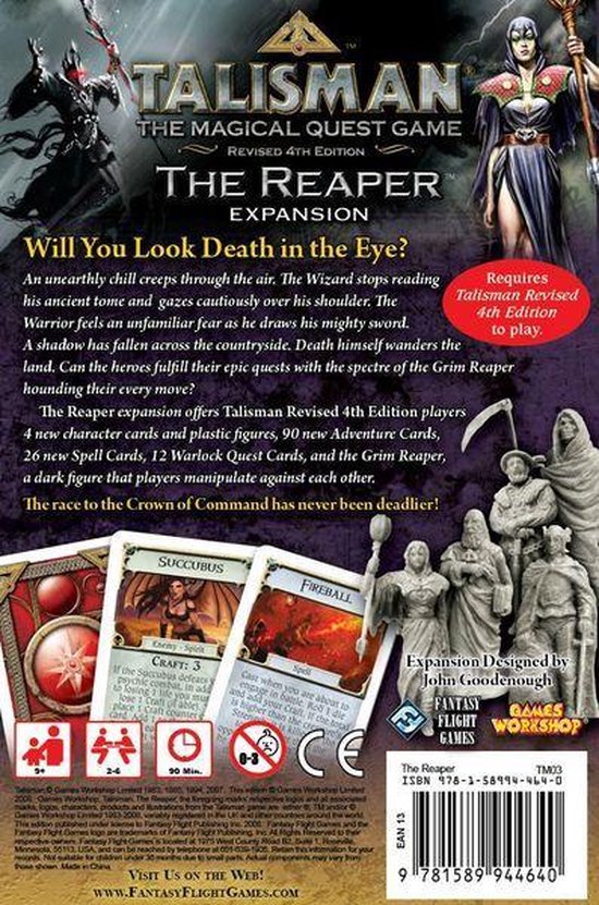 Thumbnail van een extra afbeelding van het spel Talisman 4th Edition: The Reaper - Uitbreiding