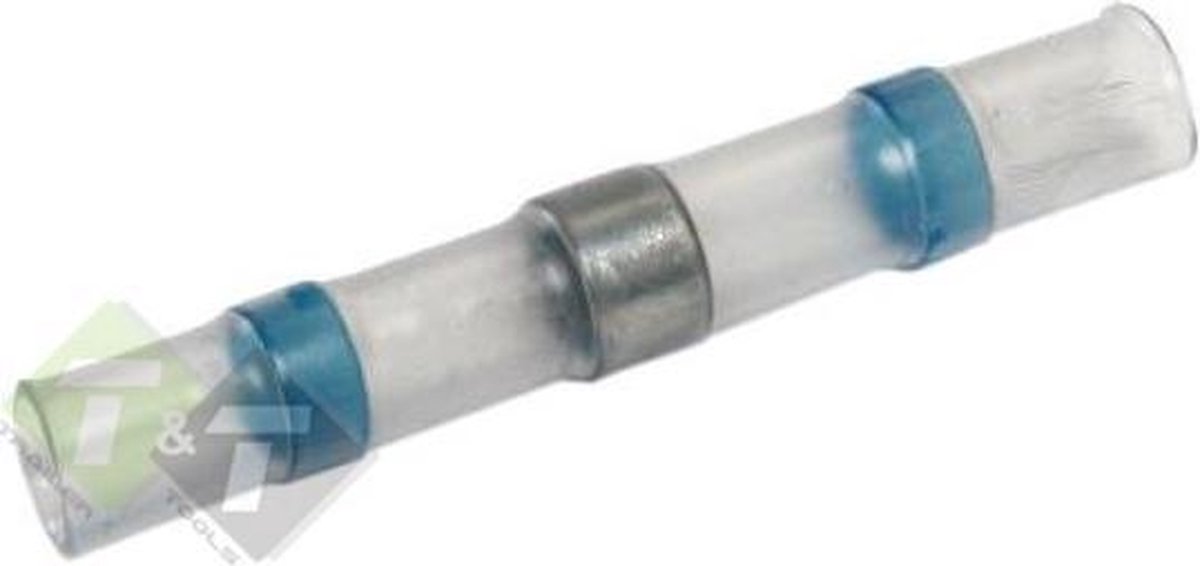 Stootverbinder Soldeertin Krimpkous Lijm 6-10 Blauw | Zak 100 stuks