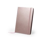4x stuks luxe pocket schriften/notitieblok/opschrijfboekje 21 x 15 cm in de kleur rose goud met harde kaft en 80 blanco pagina's