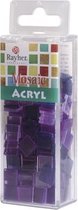 1025x stuks Acryl mozaieken maken steentjes/tegeltjes violet paars 1 x 1 cm - Hobby knutselen artikelen