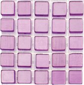 476x stuks mozaieken maken steentjes/tegels kleur lila paars met formaat 5 x 5 x 2 mm