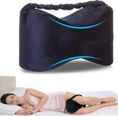 Kniekussen - Comfortabel Voor Zijslapers - Orthopedisch Beenkussen - Blauw