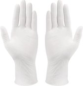 Latex wegwerp handschoenen gepoederd wit 100 stuks - Maat L - EN374 / Voedselveilig