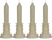 4 Kaarsen - Crème - h. 20cm - 100 branduren