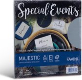 Parelmoer Glimmend Zilver Special Events Metallic 10 enveloppen 170 x 170 120 g/m2 Majestic kleur Zilver Argento - Silver 03 FAVINI